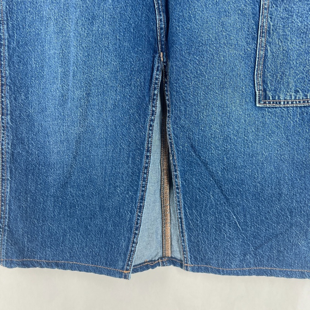 American Eagle Outfitters Real Good Cargo Overall Dress Womens XS‎ Blue Denim - Picture 7 of 15